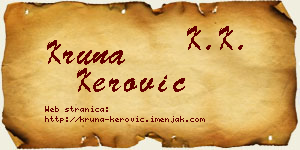 Kruna Kerović vizit kartica